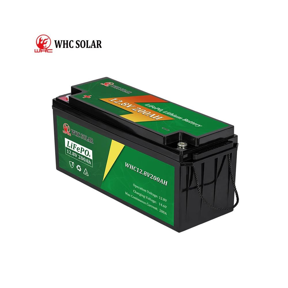 WHC Solar Panel With Battery Lifepo4 12V 48V  60V 100Ah 200Ah Lithium Iron Phosphate Battery