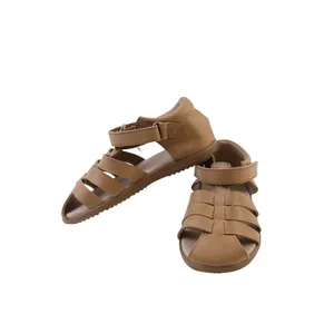 Babyhappy Back Soft Padding Cushions Flat Rubber Soles Shoes Colorful Leather Kids Sandals