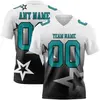 White  Black  Teal Green