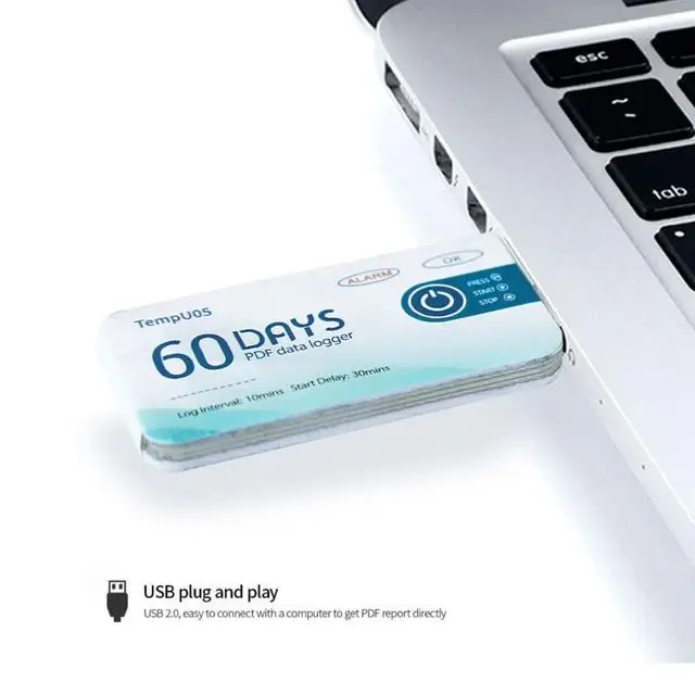 Original Temperature Data Logger Disposable Single USB Temperature Recorder Instrument TempU05