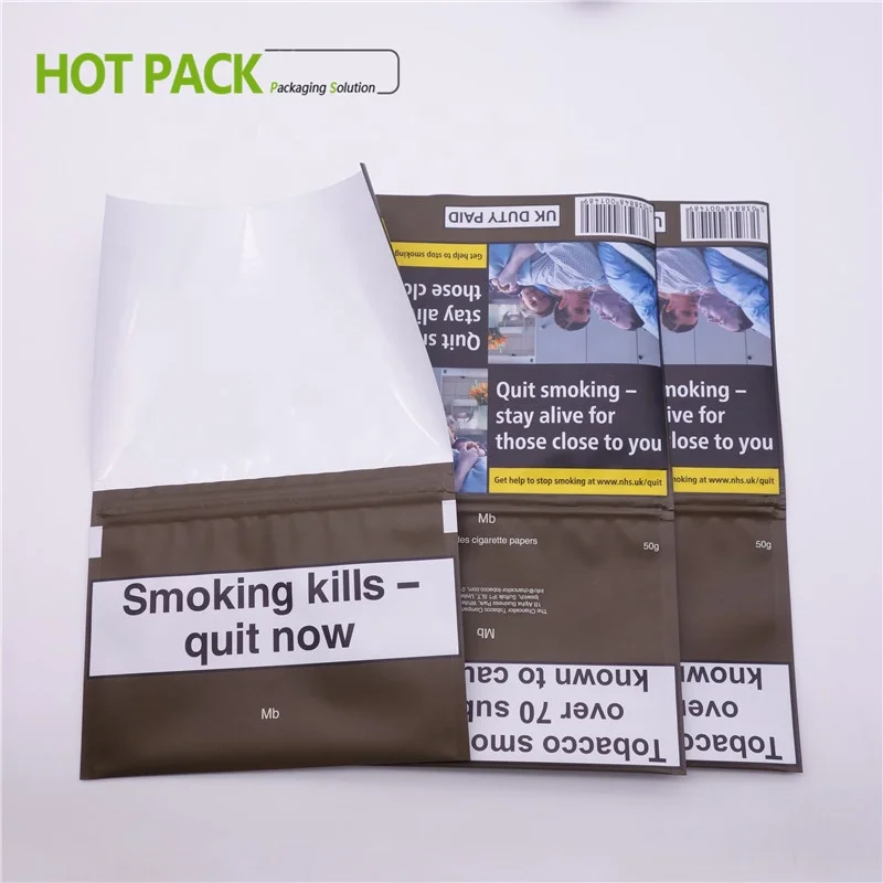 duty paid tobacco Wholesale 50g Tobacco Rolling Smoking Pouch/smoking Rolling Bag/tobacco Bags