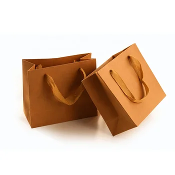 2024 new arrival thickened kraft bag wholesale logo printing kraft paper bag with handle Sturdy & Durable business shopping  bag