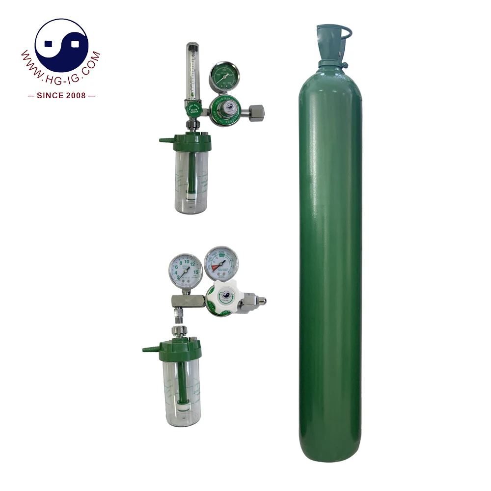 Hg-ig High Pressure Oxygen Cylinder With Steel Guard Cga540 Regulator ...