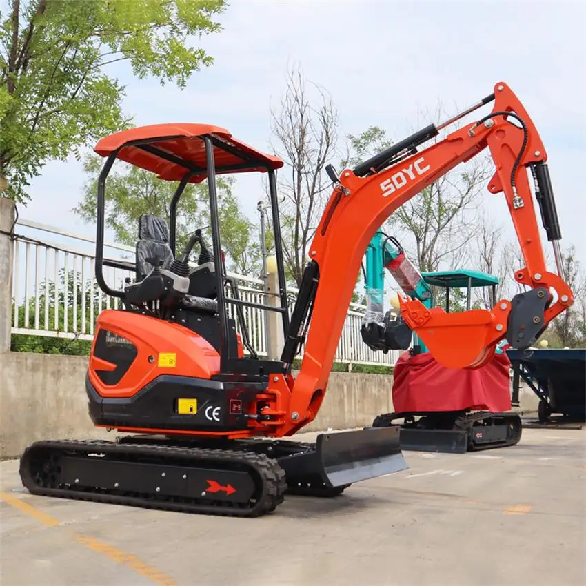 Free Shipping EPA CE Small Mini Excavator Crawler Micro Digger 2 Ton 1.8 Ton Kubota Engine Hydraulic Farm Mini Excavator Digger