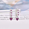 Silver-plated rosé earrings