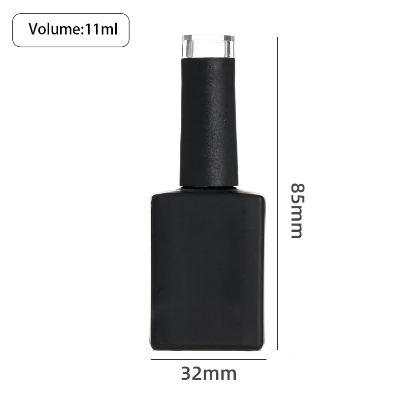 Hot sale11ml Black Empty Gel Nail Polish Cosmetics Glass Bottle Gel Polish Bottle