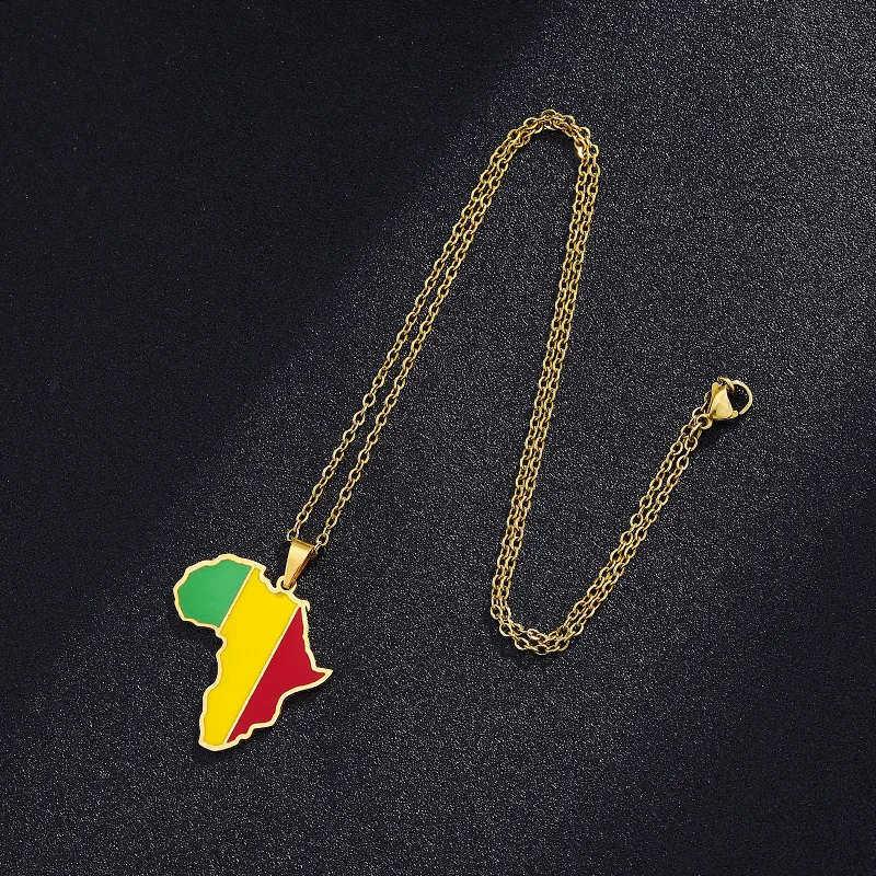 Africa Map Neckalce