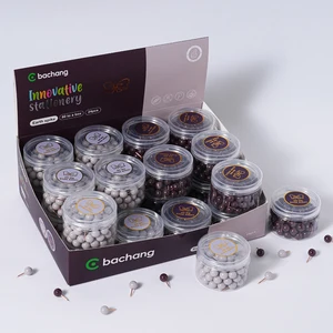 One Bucket of Commercial Grade Globe Shaped Paper Clips 80 Pieces Practical and Distinctive Office Organizers