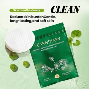 Private Label Skin Care Organic Refreshing Smoothing Centella Asiatica Moisturizing Cotton Toner Pads for Face