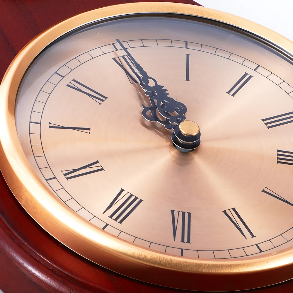 Free Samples Multi-function Wooden Weather Station Mechanical Clock Analog Barometer Thermo Hygrometer