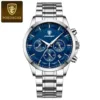 Stainless Steel Band-9 Silver Case Blue Dial