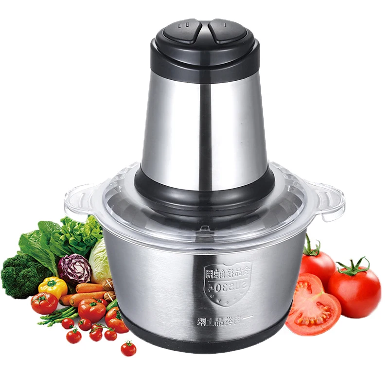 2l/3l Stainless Steel Electric Automatic Meat Grinder Household