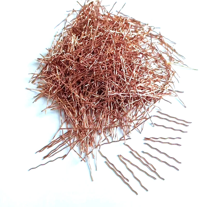 С медным покрытием бетонный зацепной конец микро-армированный материал Стальное волокно