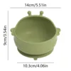 Tazón de silicona verde para bebé