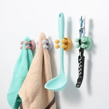 Silicone Toothbrush Holders Razor Hooks Adhesive Wall Mounted for Hanging Towel Key Plug Cable, Utility Decoration Hook Stick to