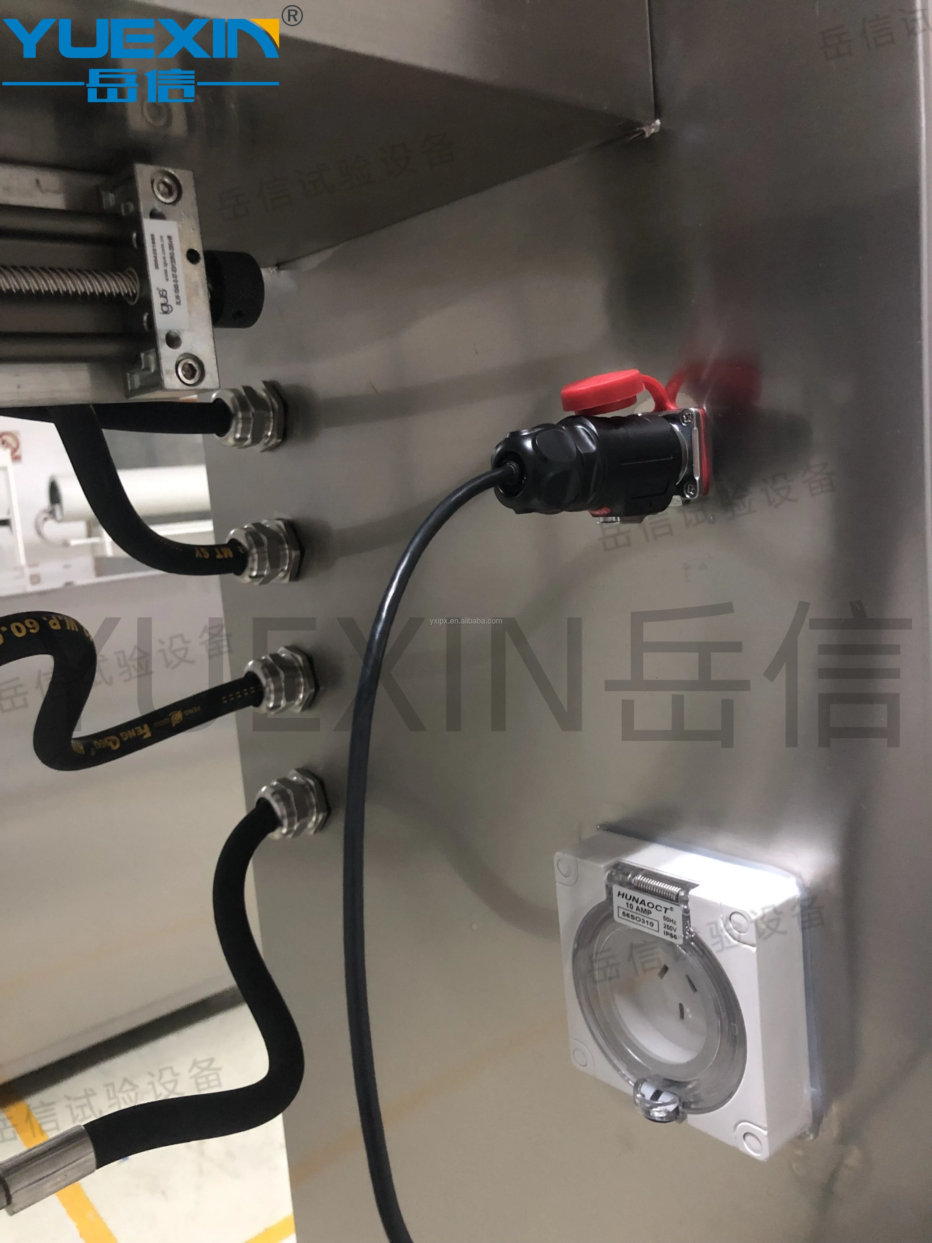 High-precision IPX9K Water Spray Test Equipment with 7-inch Touch Screen and 380V Power Supply for Battery Packs and Car Lights