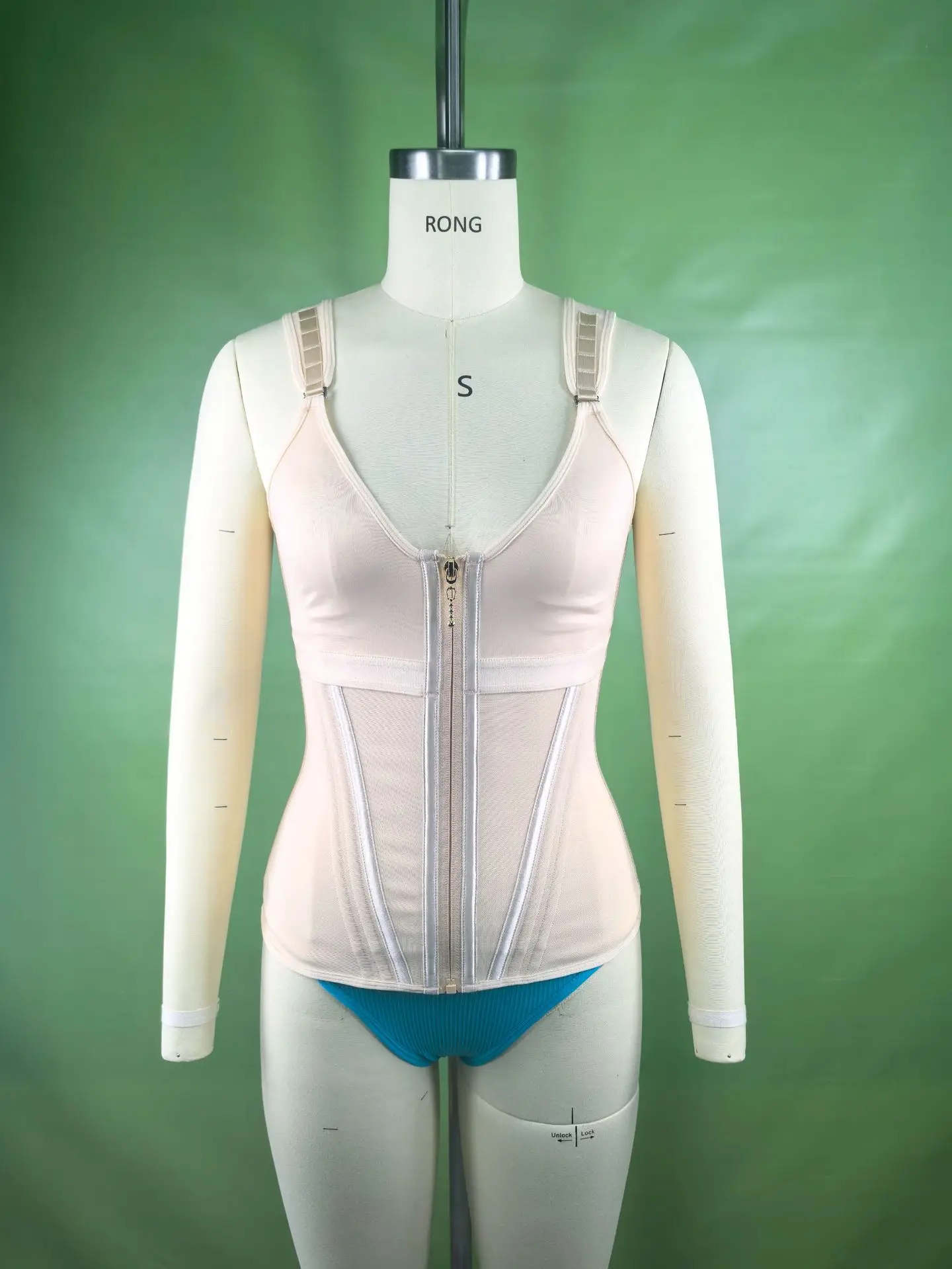 HKRXEC Zip-Front Structured Waist Trainer Vest