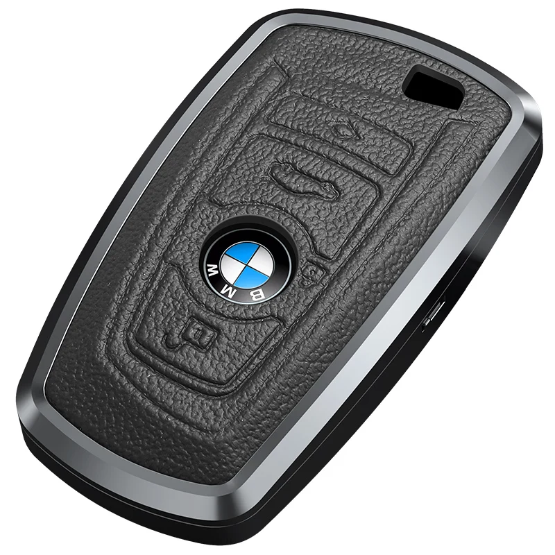 Оптовая продажа, кожаный чехол для автомобильных ключей с индивидуальным дизайном для BMW 5/3 серии M2M3M4M6, чехол для автомобильных ключей, металлический кожаный чехол, чехол для автомобильных ключей