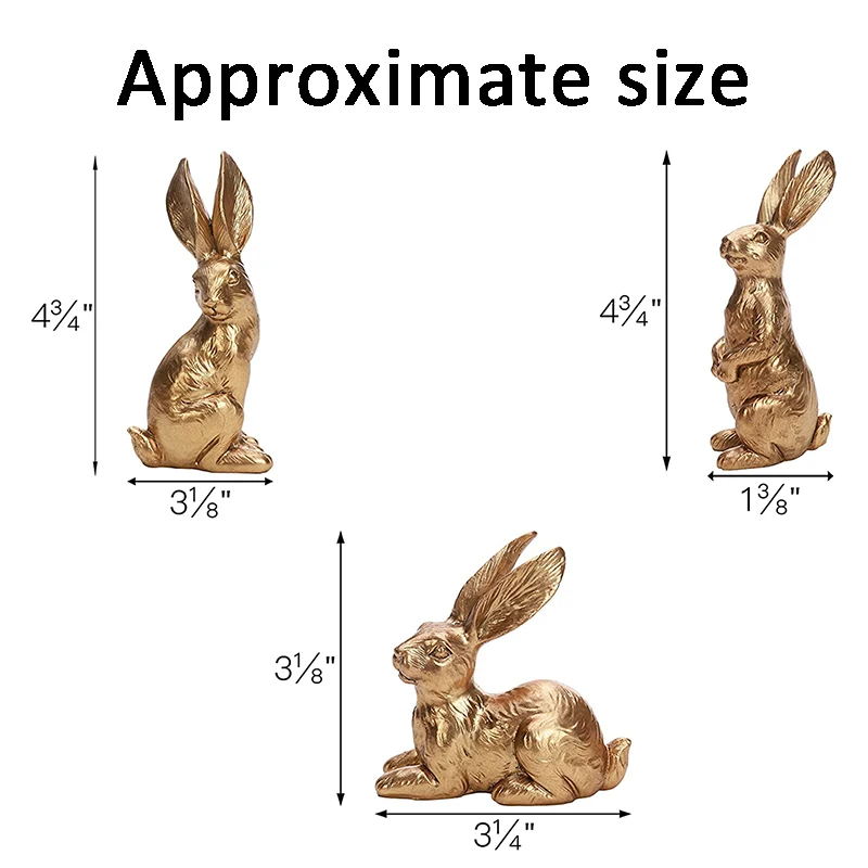 product wholesale custom nordic vintage resin rabbit figurine set easter home decoration animal sculpture for holiday gifts-10