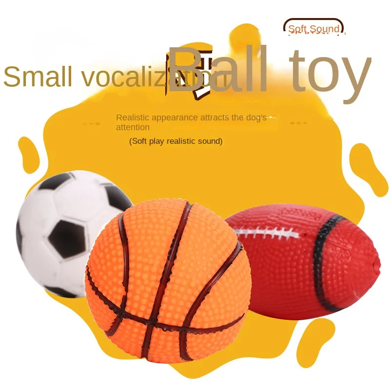 Bite-Resistant Pet Squeak and Chew Toys Pet Interactive Movement Toys for Dog Training Football Toys