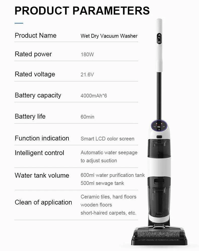 Cordless All In One Wet And Dry Vacuum Cleaner Mop With Selfcleaning