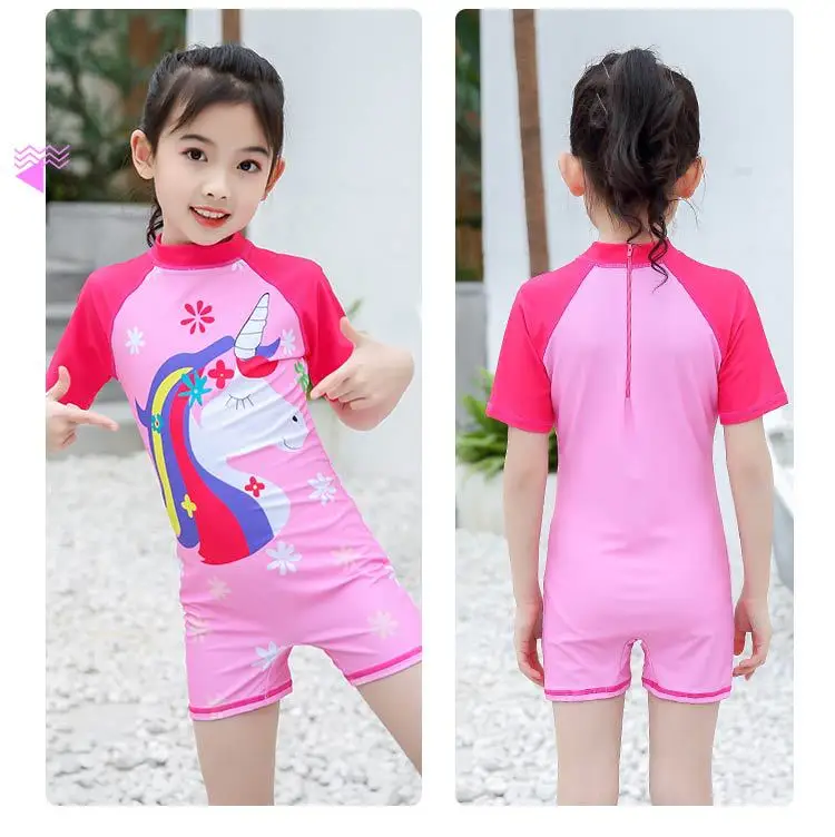 Kids Swimsuit Girls One Piece Swimsuit Kids Children's Swimwear Toddler ...