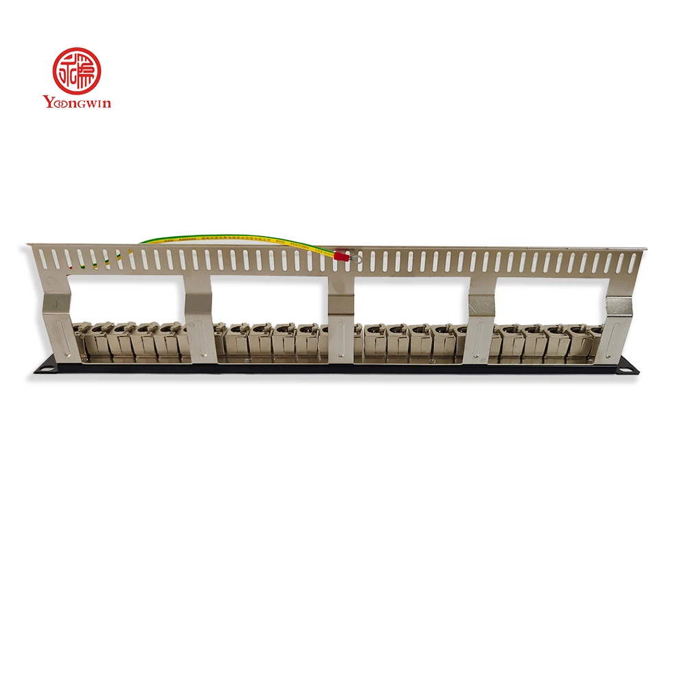 Best Price & Premium Quality 19" 1U 24-port Category 6A Modular Shielded Patch Panel for Data Center Rack Mount Network Wiring factory