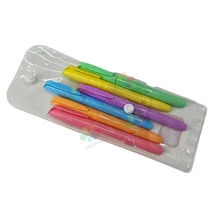 Factory Wholesale Multi-color Highlighter Pen 13.8cm  Flat-tip with Water -based Ink