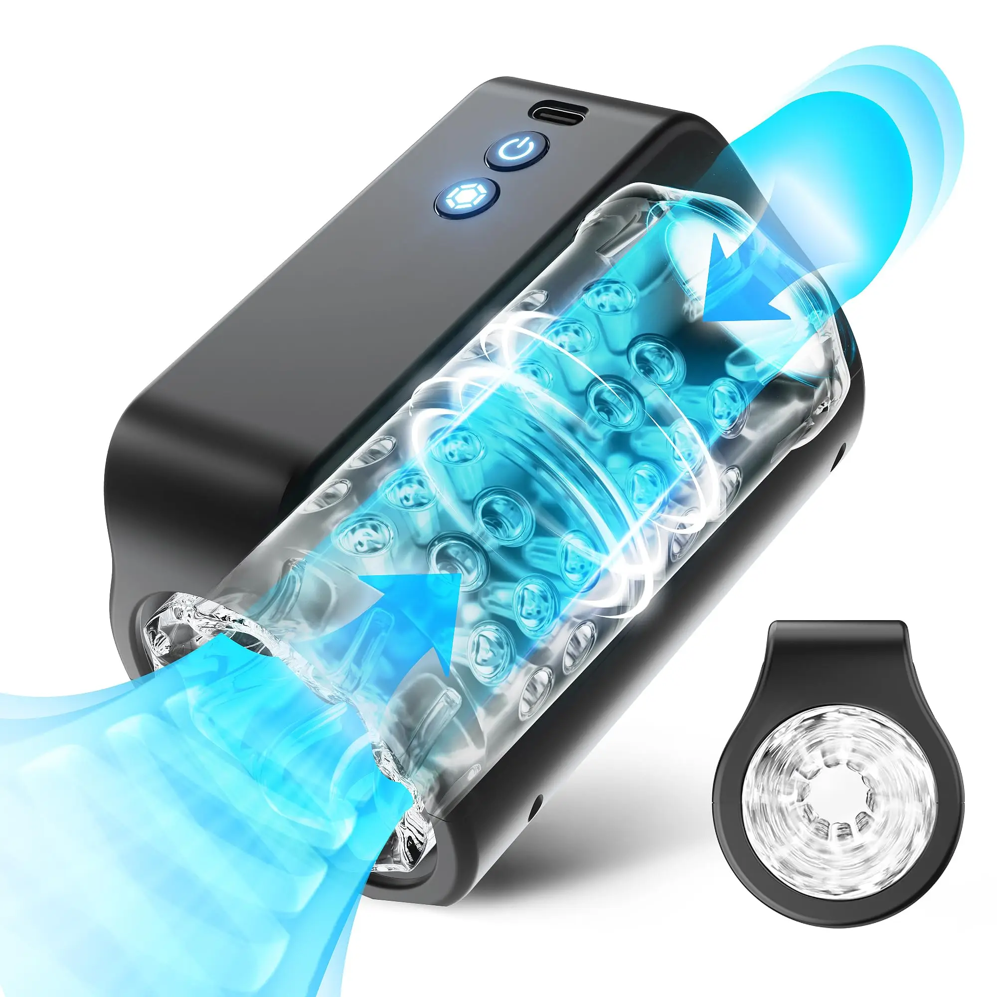 Vagina Electric Stroker Masturbation Machines Adult Sex Toys Open-Ended  Automatic Rotating Male Masturbator for Men Pleasure
