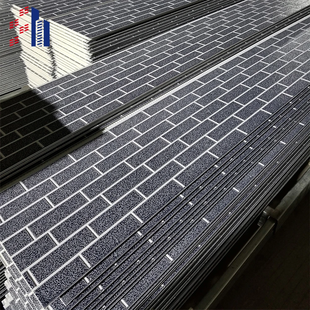 SH Customized Waterproof Polyurethane Sandwich Panel Fire Rated Metal Carved Exterior Wall Sandwich Panel