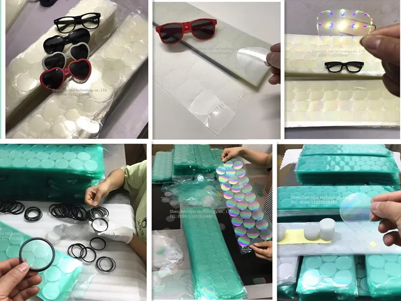 Diffractive Glasses - 3D Firework Effect with Plastic Raster