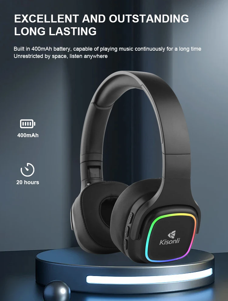Kisnoli A11 Gaming Products Premium Headphones TWS Headseat with Light