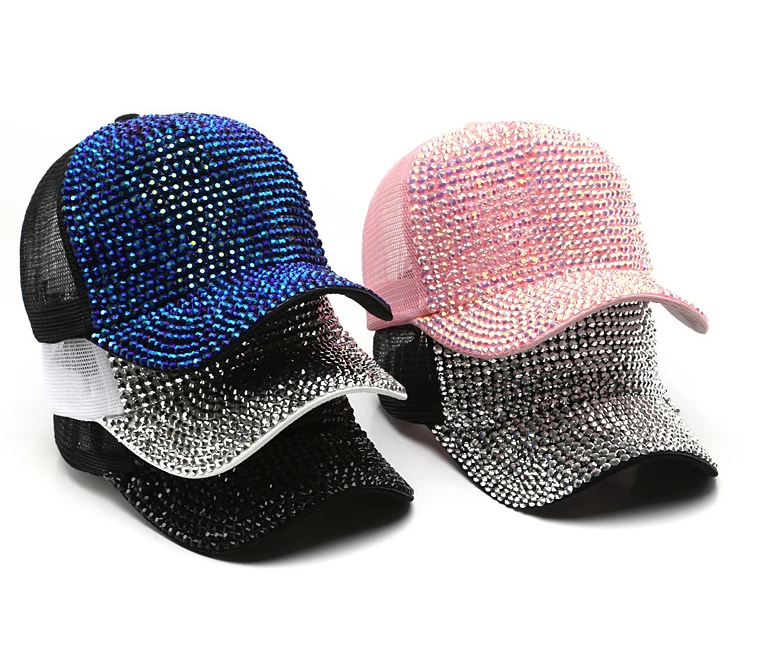 Diamond Trucker Hat,Bling Caps 
