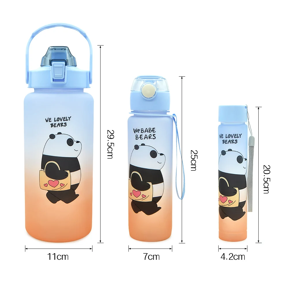 2000/900/300 Ml Botellas De Agua 2 Litros 3 Piece Set Water Bottles Sport  Plastic Strap Gym Motivational Water Bottle Sets - China Water Bottle and  Motivational Water Bottle price