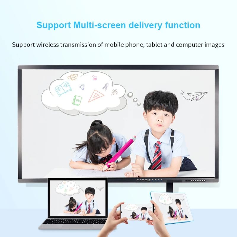 Guangdong Cintoe Seewo Promethean Wall Mount Interactive Whiteboard 4K Display 20-Touch Android 13 Portable Smart Class Board