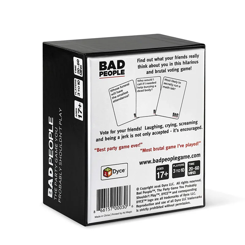 Лидер продаж, игра для вечеринки, вы, вероятно, не должны играть в плохие игры для детей и семьи