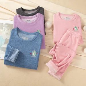 Cashmere Mulberry Silk Children's Thermal Underwear Set German Double-sided Velvet Boys Girls Middle Big Children's Autumn