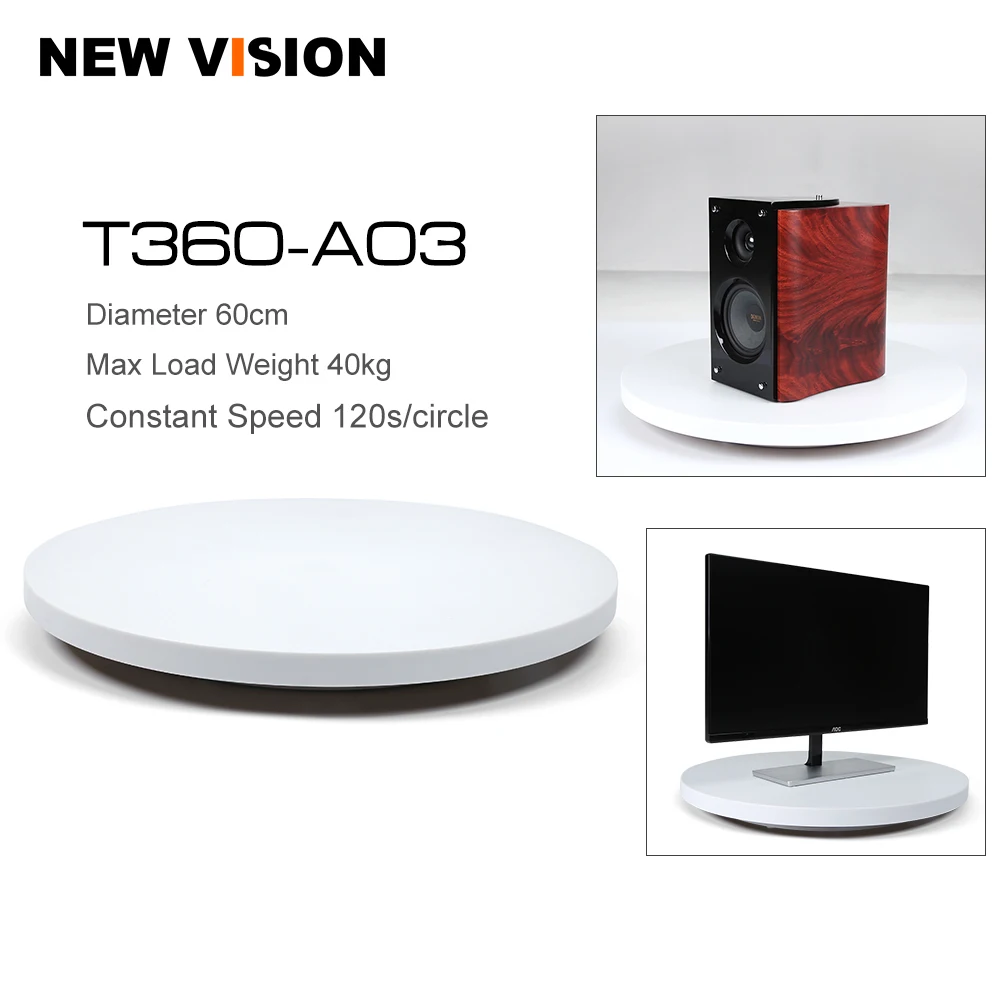 Falcon Eyes Table Tournante 45cm 40kg - Platine 360° Pour Photo Et Exposition Produits