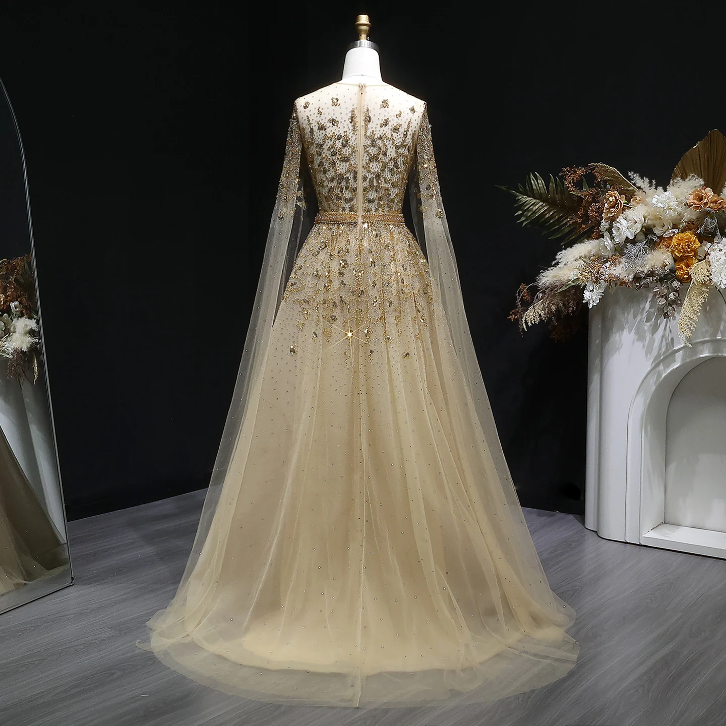 silver gold wedding dress Glamorous Strapless Ballgown Bridal Gown in Shimmering Silver Foil