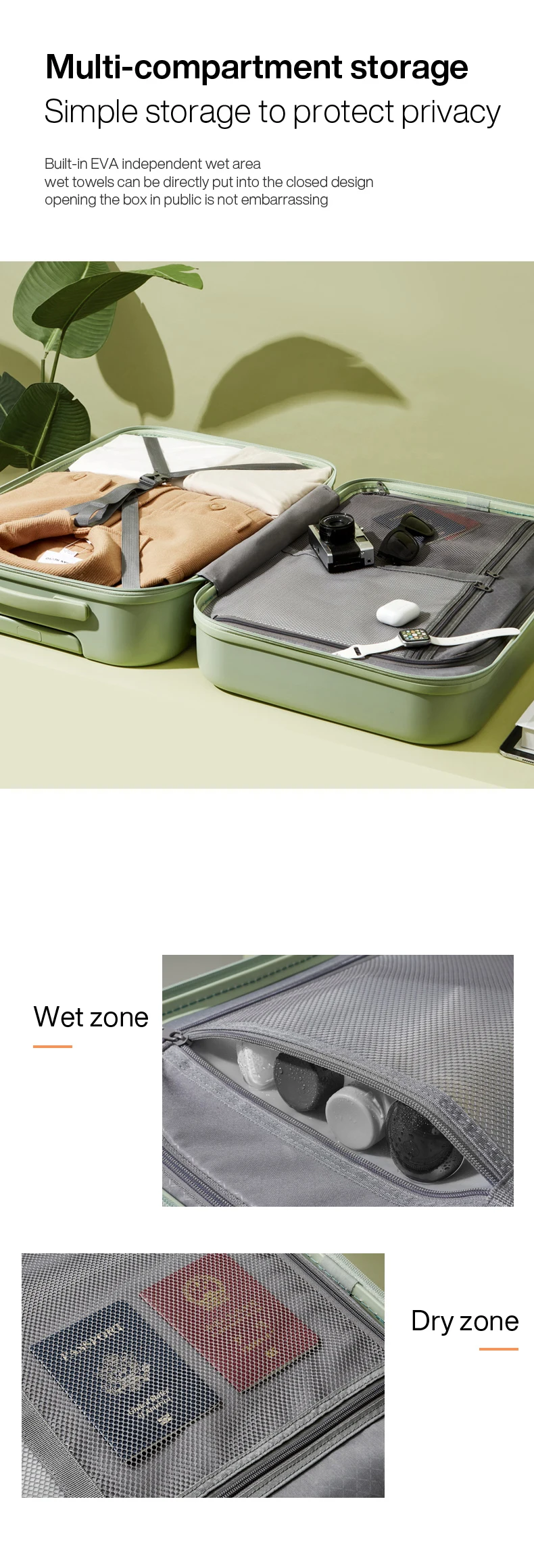 Mixi Designers Brand Korean Style Trolley Suitcase With Usb Charging
