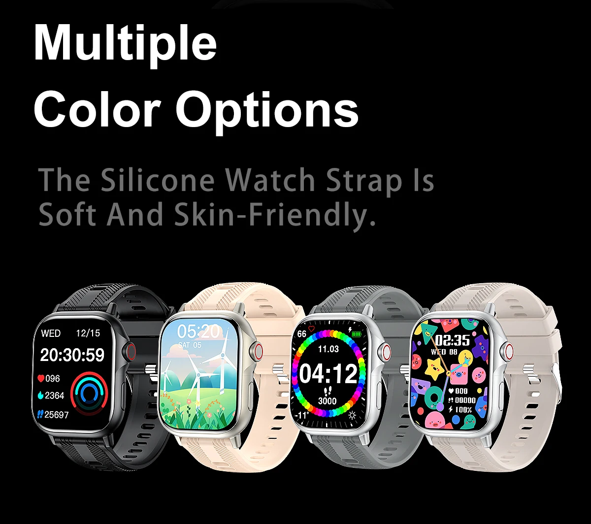 Full Touch BT Calling Waterproof Fashion Wrist Relojes Smart Watches Sports Pedometer Heart Rate Smartwatch for Men Women Kid