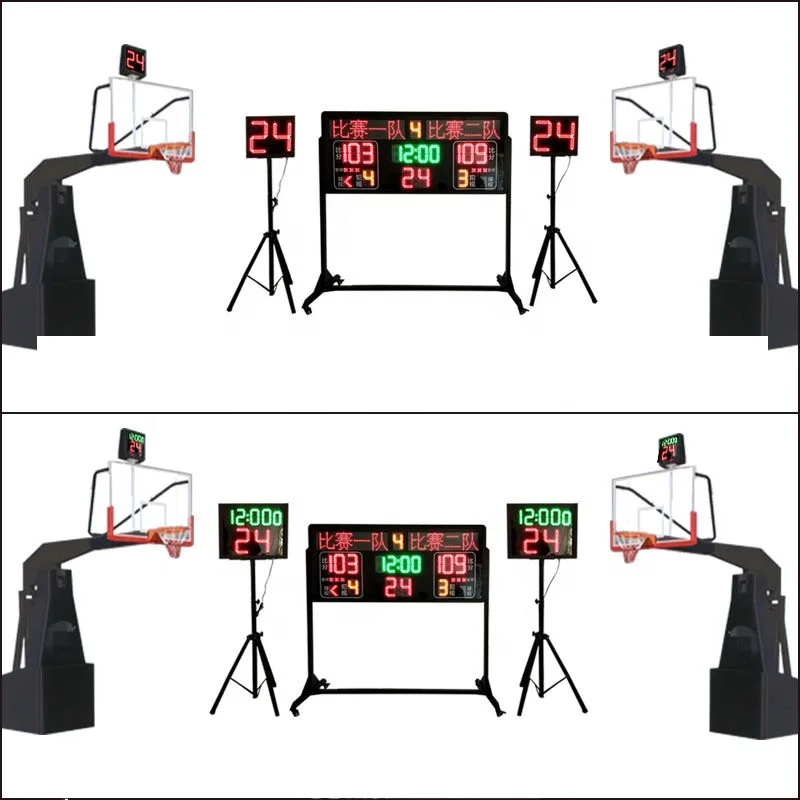 Cheetie バスケットボール スコアボード ショットクロック付き 24&14 Amazon.co.jp: マルチスポーツ屋内スコアボード同期 24 秒ショット