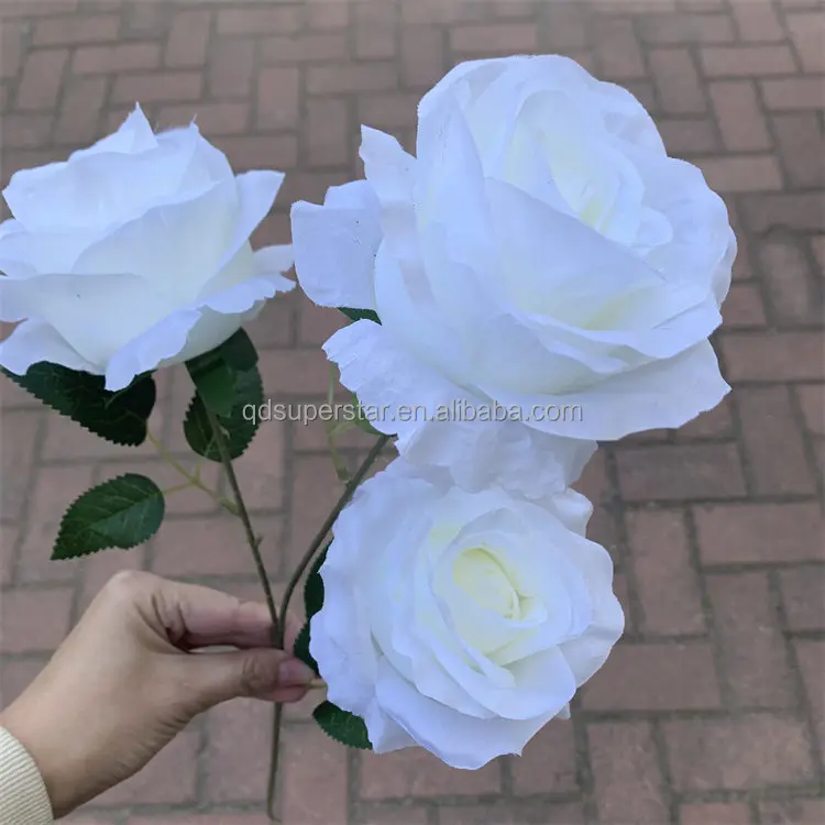 L-434 Groe Rosenblte Anna Rose Weie Tischblumen 3-Kpfige Weie Rose  Knstliche Blume zur Dekoration| Alibaba.com