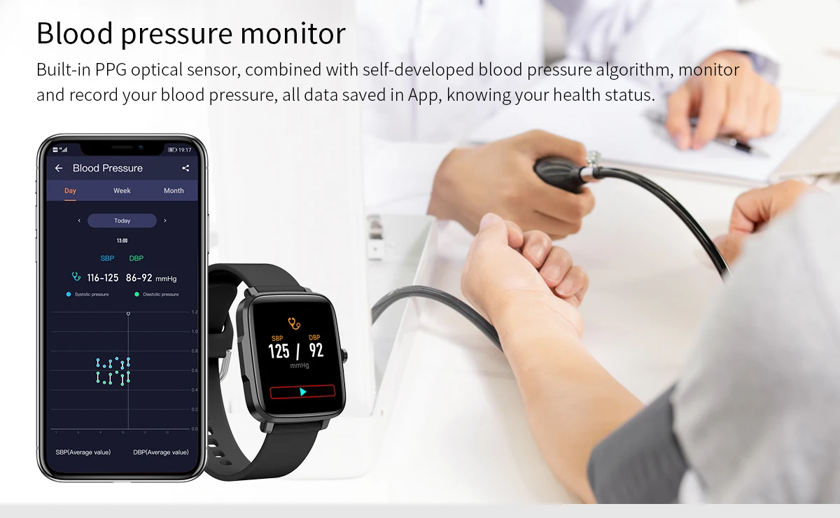 Blood Pressure Watch with Inflatable Airbag™ – VitalityWatch™