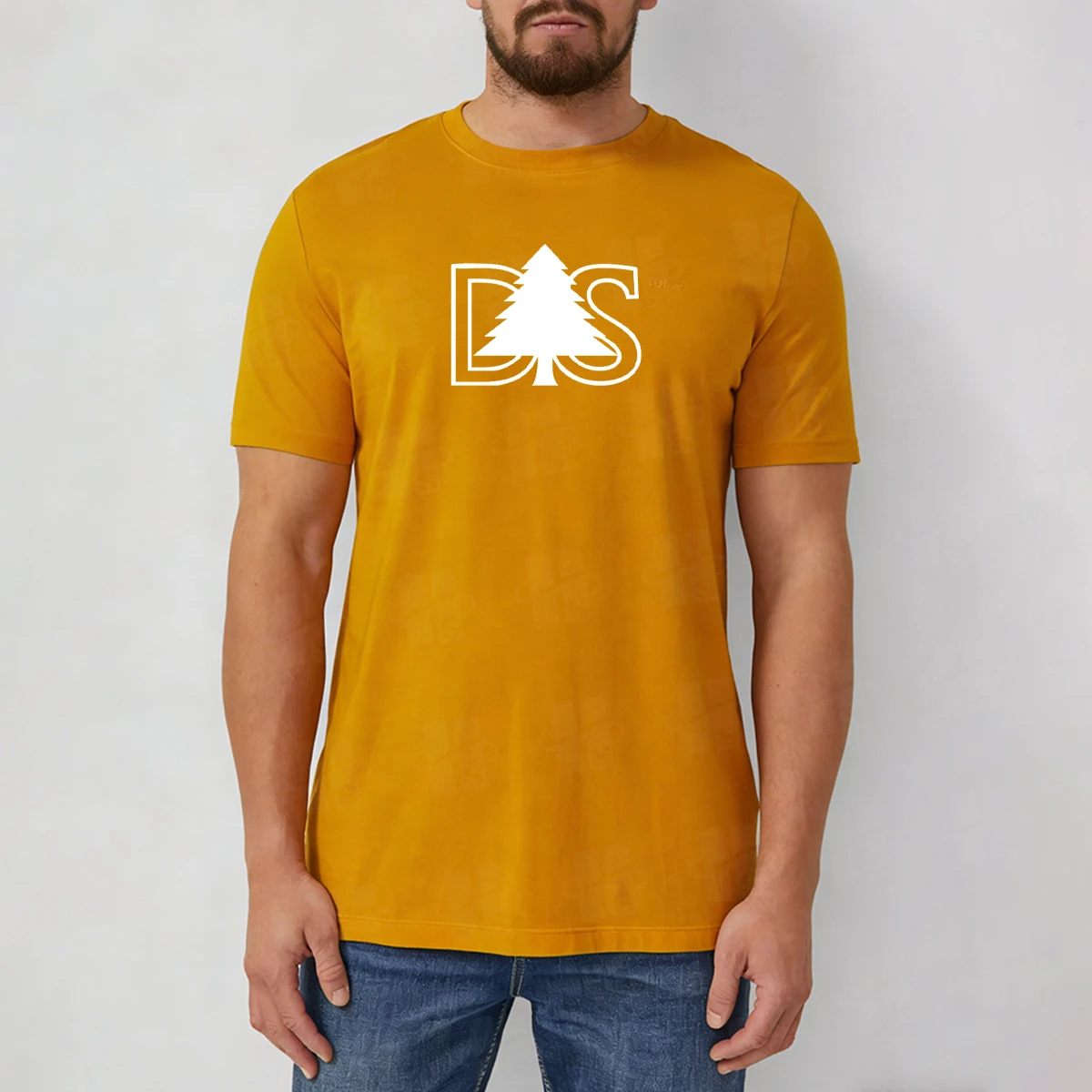 Wholesale Mens Caramel Color Heavyweight Cotton T Shirt Oversized Drop Shoulder Blank Oversized t Shirt