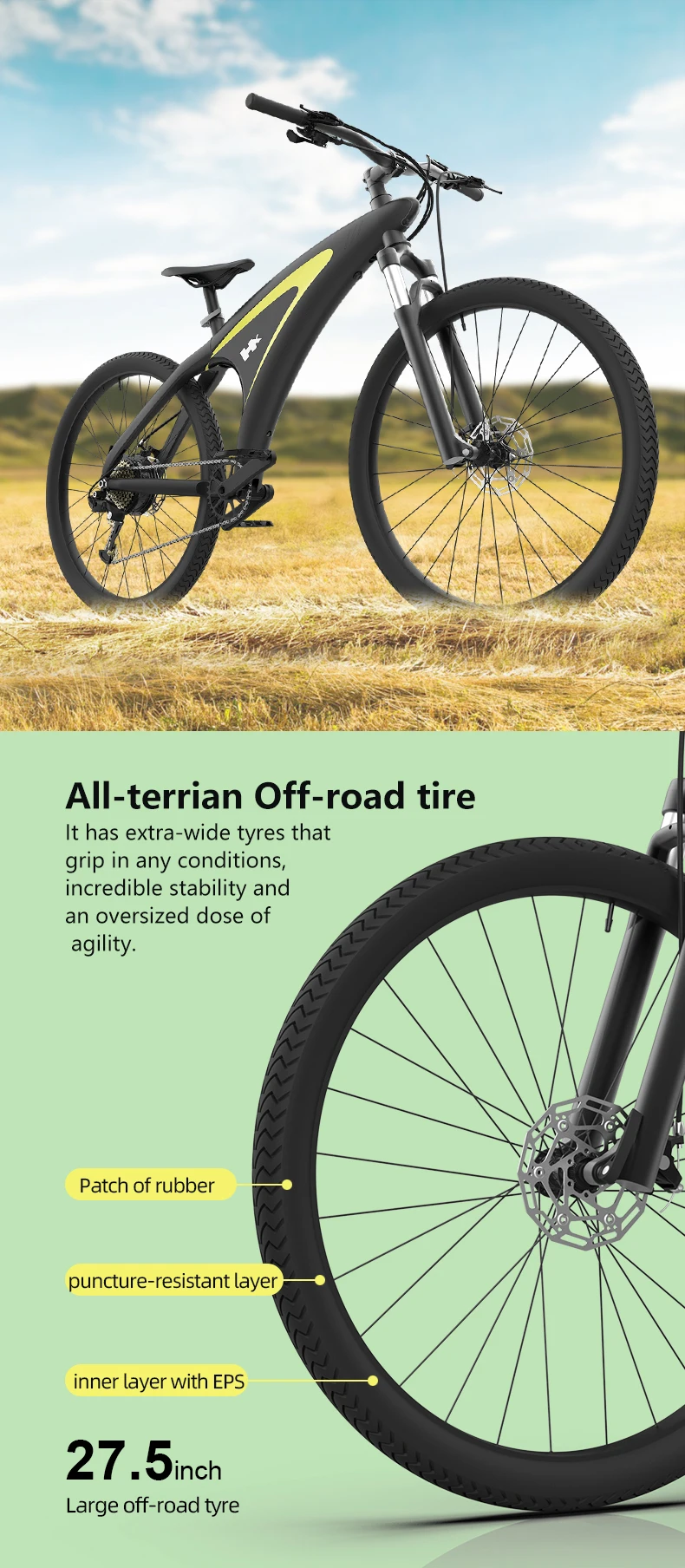 Eu Usa Stock Wholesale Ebike Electric Hunting Bike Ebike 650w Electric Fat Tire Bike With 27.5