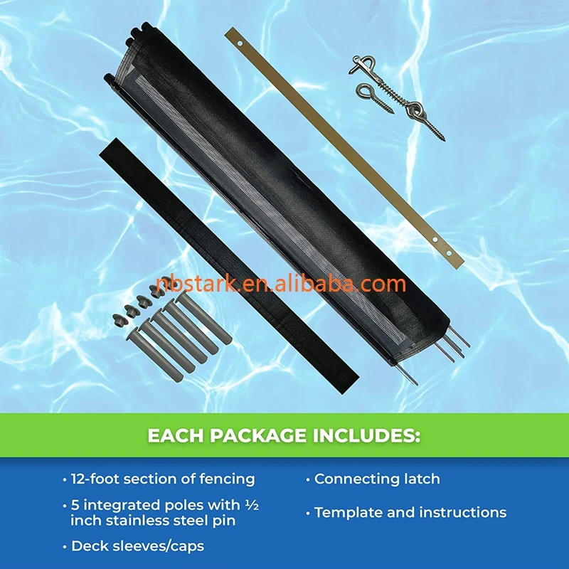 Security Clear View Anti Climb Fence Durable Patio Swimming Pool Fence