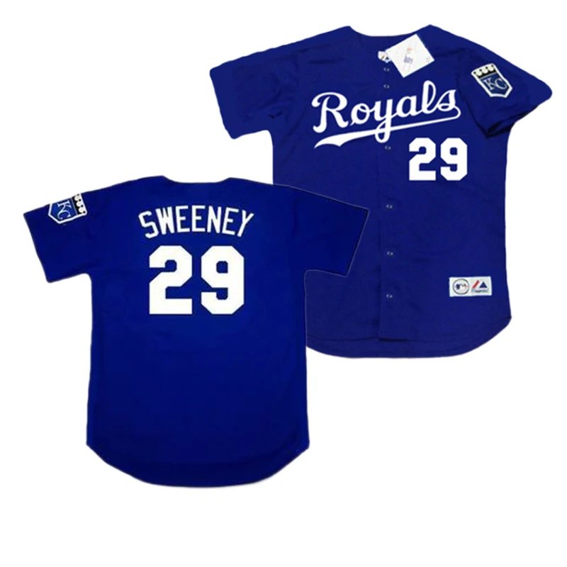 Wholesale Men's Kansas City 22 Dennis Leonard 26 Amos Otis 29 Mike Sweeney  55 Kevin Appier Throwback Baseball Jersey Stitched S-5xl From m.