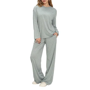 Cozy Two Piece Women's Sleepwear Set Pyjamas Bamboo Viscose Ladies Pajamas Loungewear Custom Pjs
