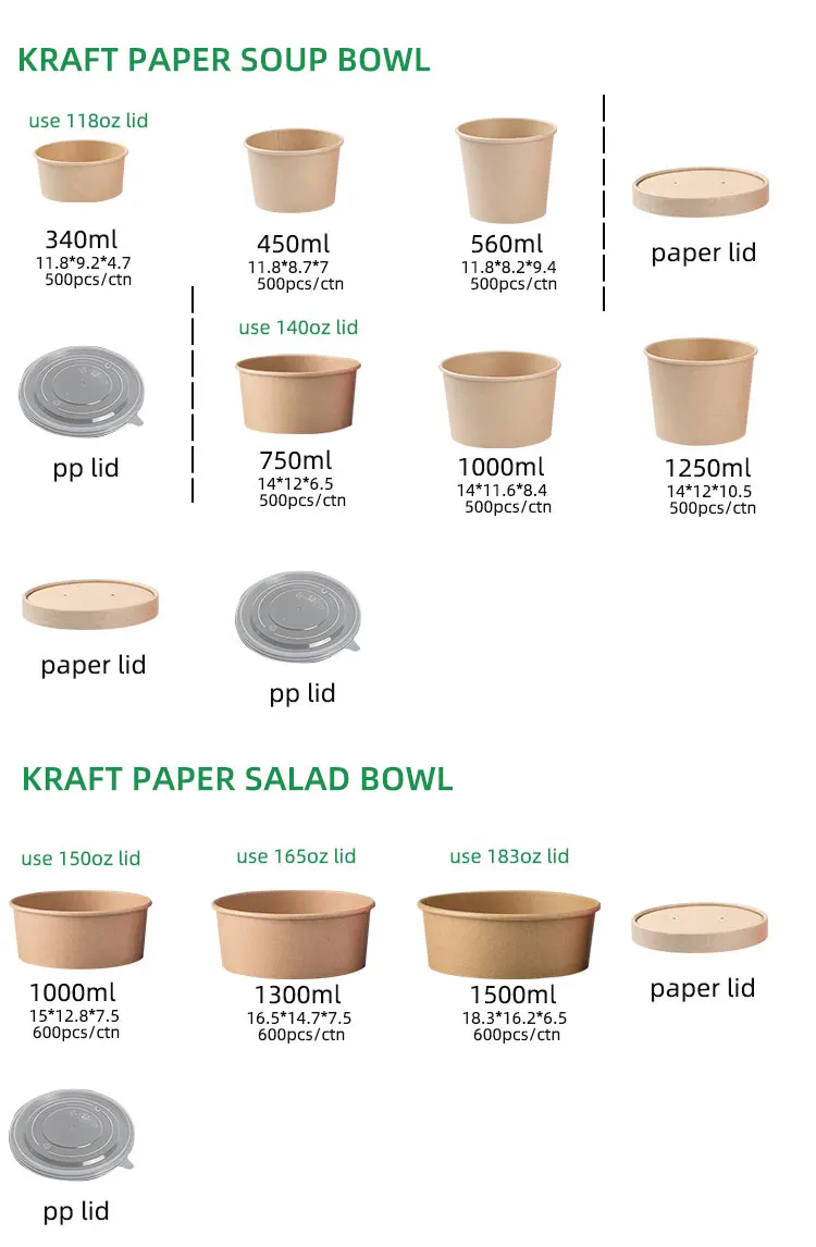 Custom Printed Kraft Paper Food Packaging Take Away Lunch Box and Salad ...